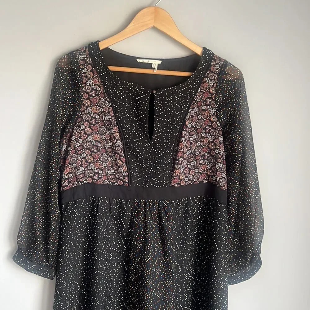 Anthropologie Floreat Country Side Mixed Print Prairie Maxi Dress - Picture 3 of 12
